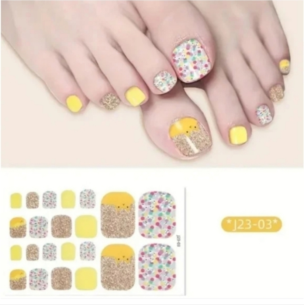 Trendy Self Adhesive Toe Nails Wrap